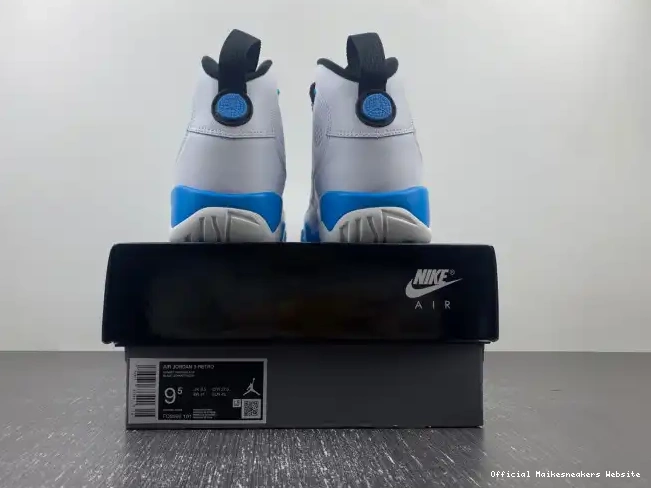 Official Maikesneakers Air Blue 9 Jordan Powder FQ8992-101 0524
